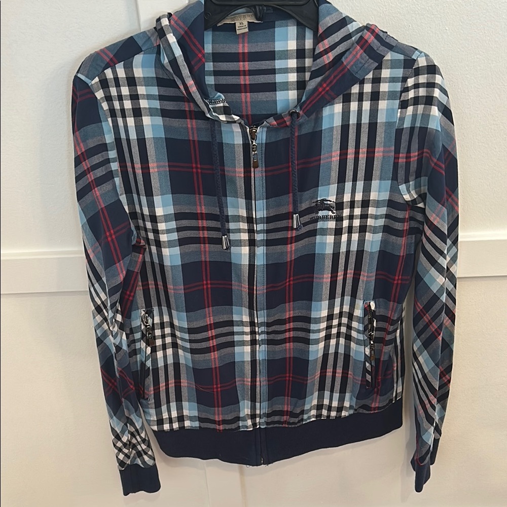 Burberry Checkered Zip-Up Hoodie